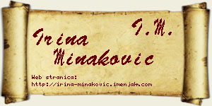 Irina Minaković vizit kartica